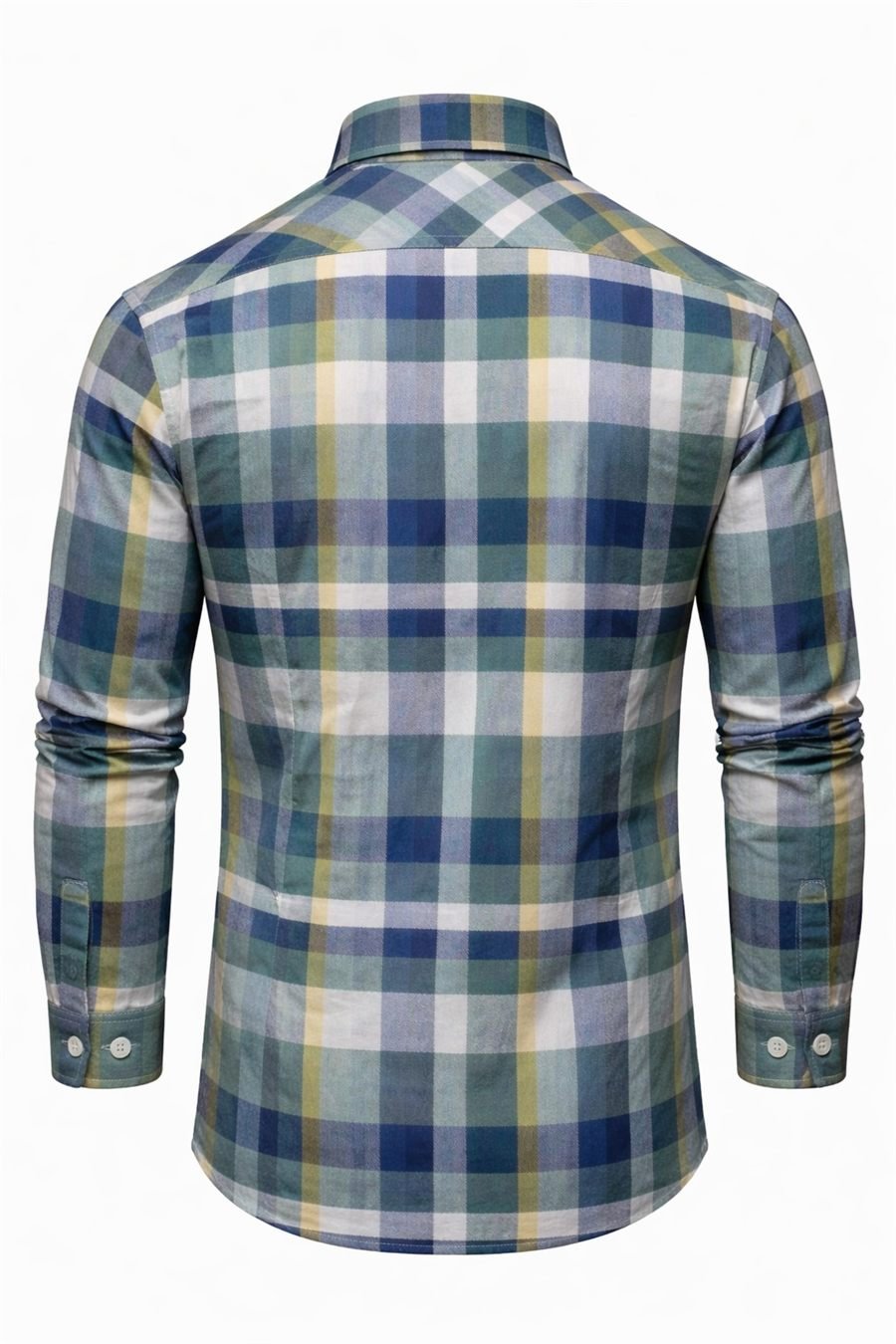 Degross Men Light Blue Striped Regular Fit Full Sleeve Shirt — view 4 of 5