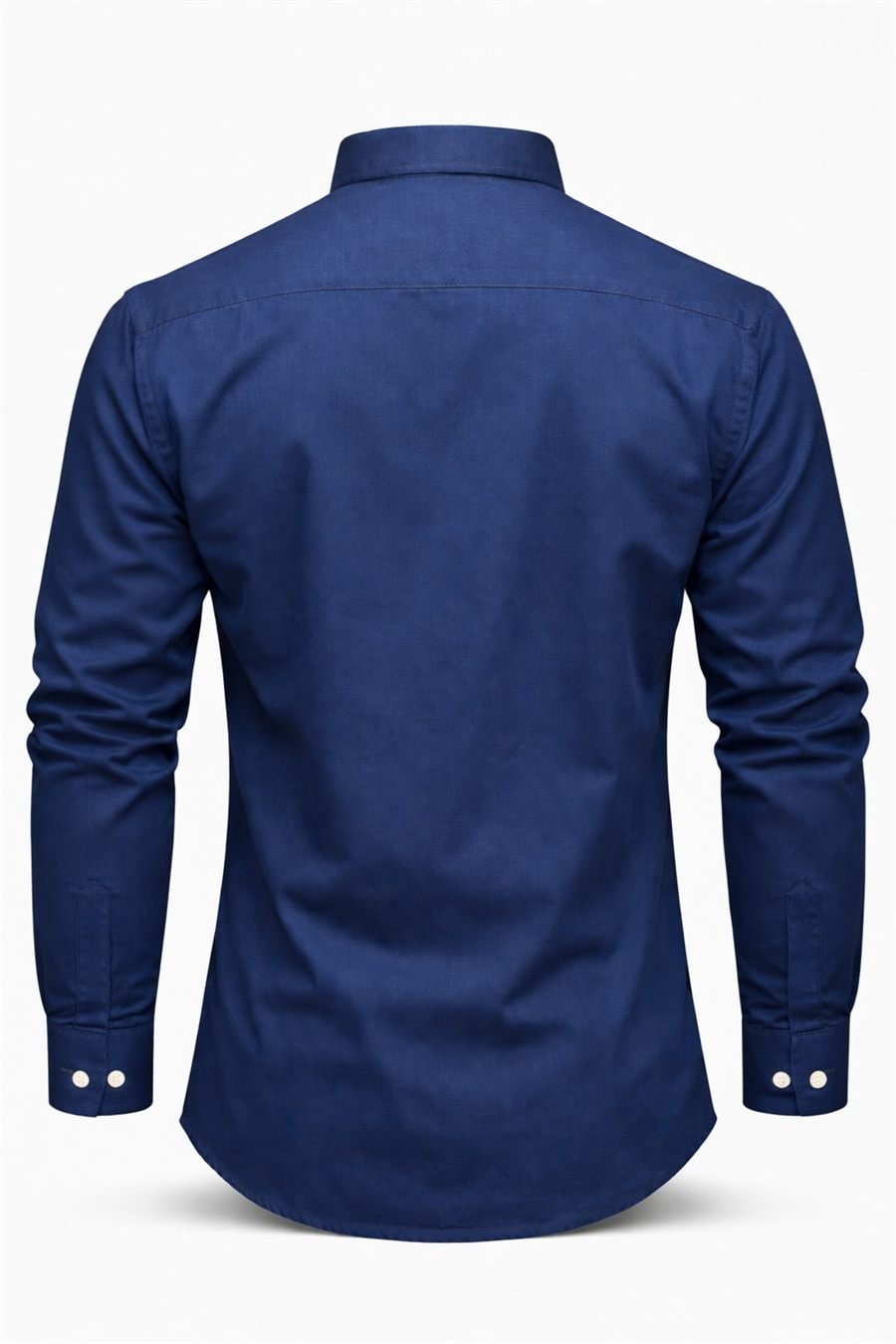Degross Men Solid Navy Blue Regular Fit Full Sleeve Utility Shirt — view 3 of 5