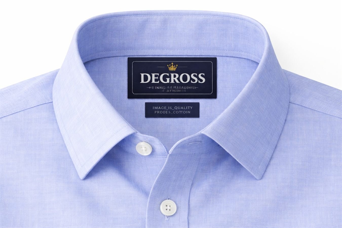 Degross Men Solid Light Blue Regular Fit Full Sleeve Shirt — view 4 of 5