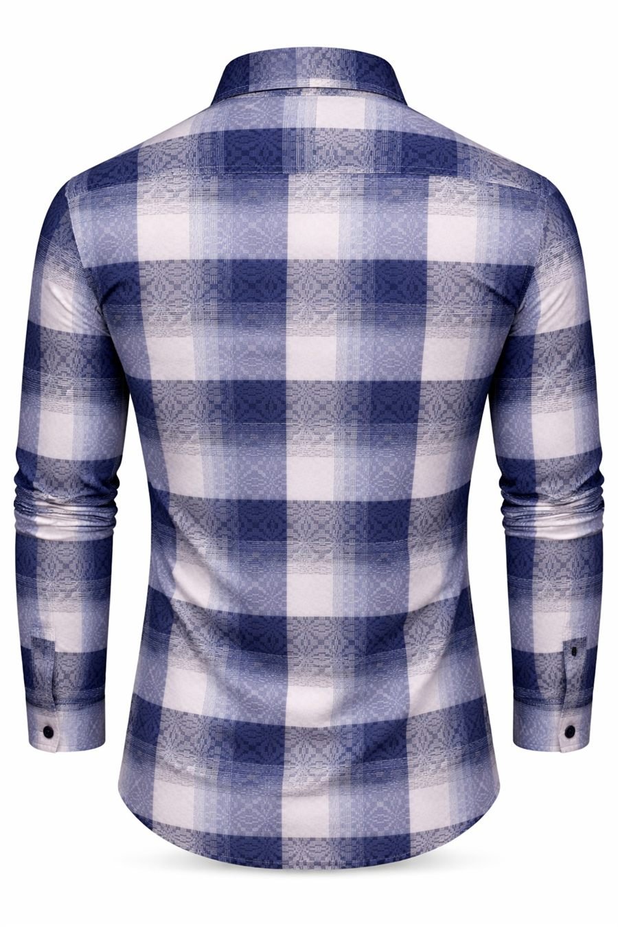 Men Blue Check Cotton Shirt — view 2 of 5