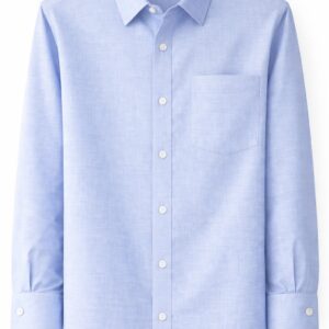 Degross Men Solid Light Blue Regular Fit Full Sleeve Shirt