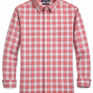 Degross Men Red White Checked Regular Fit Full Sleeve Shirt