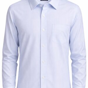 Degross Men Light Blue Striped Regular Fit Full Sleeve Shirt