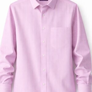 Degross Men Light Pink Striped Regular Fit Full Sleeve Shirt